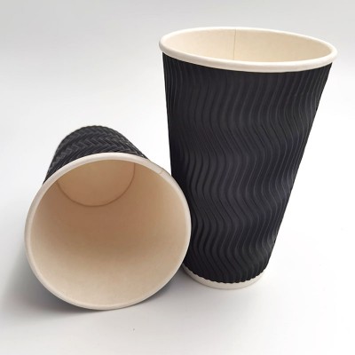 double wall PLA coffee paper cup hot drink pla coated paper cups with lid