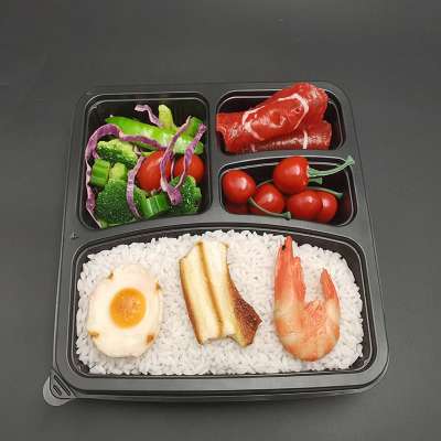 custom bento lunch box plastic disposable 4 compartment food containers