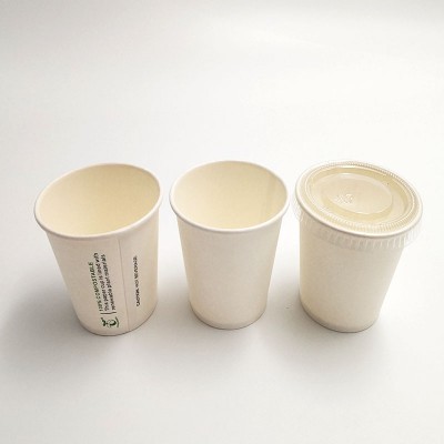 disposable eco pla coated drinking coffee single wall paper cup