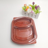 custom pp plastic 2 compartment microwave disposable food container