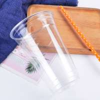 Customizable disposable 24oz 700ml hot beverage take away drink leakproof pet clear plastic juice cup