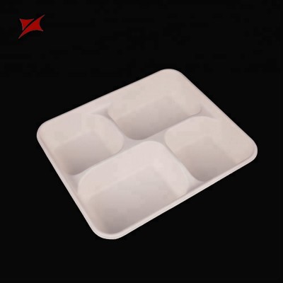 PLA fiber biodegradable disciform fast food tray