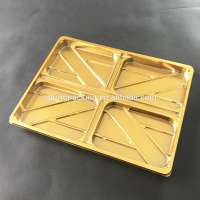 PET golden silver yellow brown plastic packaging tray container anti-freeze frozen food tray