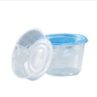 wholesale disposable PP Plastic Takeaway round lunch box with lid clear microwave safe food Packaging storage containers