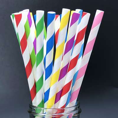 manufacturer white rainbow disposable eco packaging paper drinking wrapped bubble tea straw